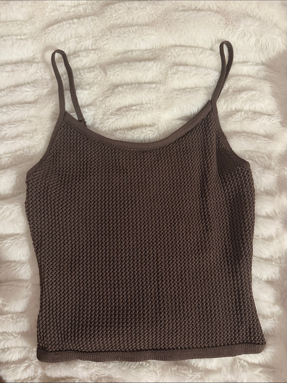 La Hearts/pacsun Brown Knit Spaghetti Strap tank, XS